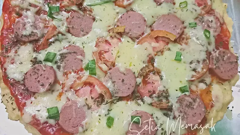 Resep pizza kentang gluten free. (dok. Cookpad @setiamemasak_15)