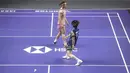 Tunggal putri, Korea Selatan, An Se Young, saat melawan wakil China, Wang Zhi Yi, pada final Indonesia Open 2025 di Istora Senayan, Jakarta, Minggu, 8 Juni 2025. (Bola.com/M Iqbal Ichsan)