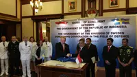 Menhan RI dan Swedia Sepakati Kerja Sama Pertahanan