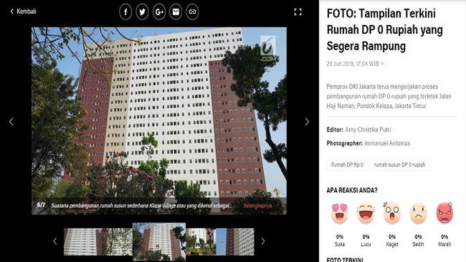 Gambar Tangkapan Layar Artikel dari Situs Liputan6.com.