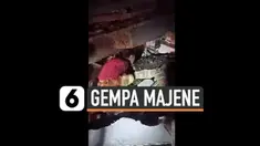 Gempa besar susulan di Majene berkekuatan magnitudo 6,2 kejutkan warga setempat. Gempa robohkan sejumlah bangunan, dilaporkan beberapa warga terperangkap di reruntuhan bangunan.