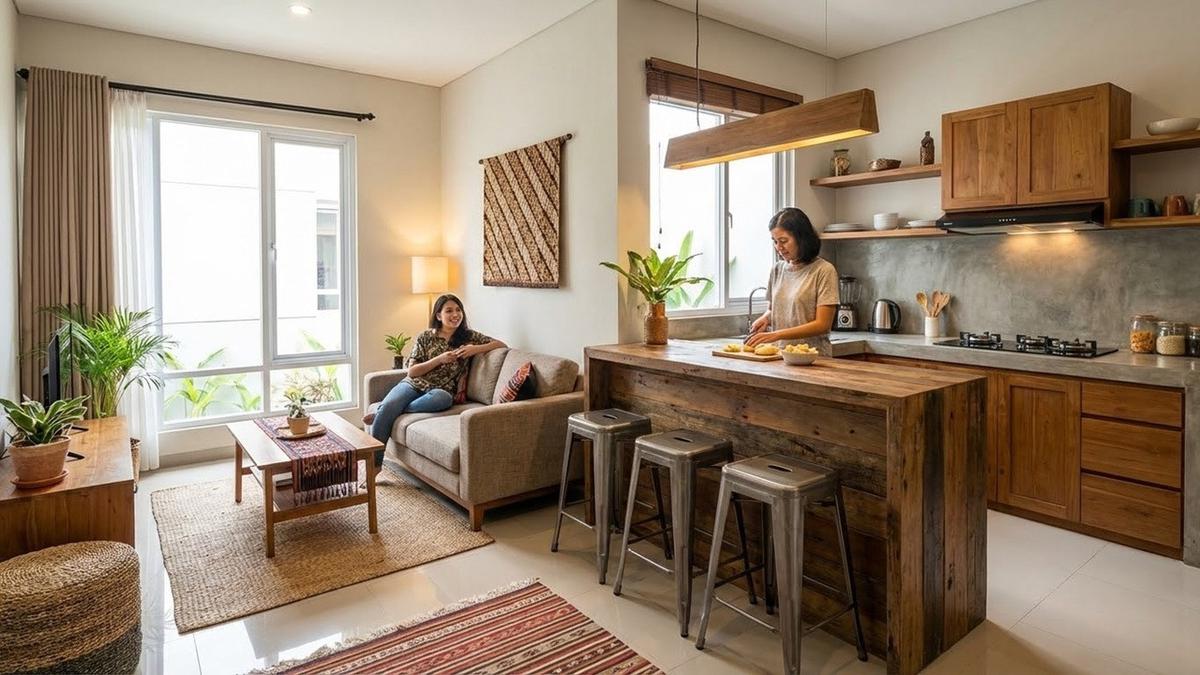 9 Model Ruang Tamu Mungil Konsep Open Space, Nyaman Anti Pengap