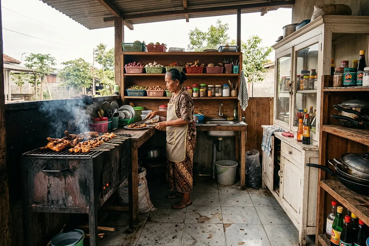 Model Dapur Sederhana Ukuran 2x2 di Kampung yang Fungsional