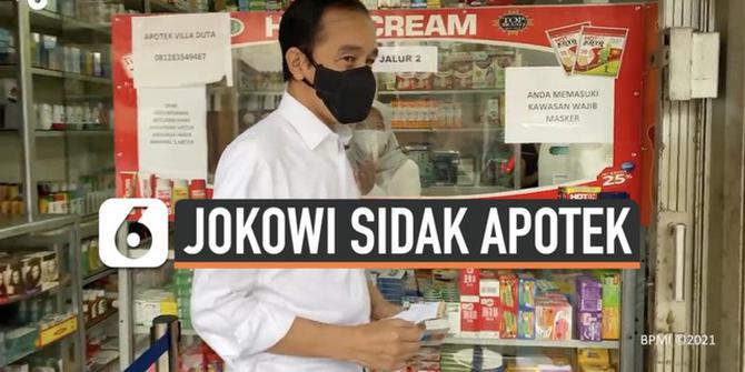 VIDEO: Presiden Jokowi Cari Sendiri Obat Covid-19 di Apotek Bogor, Habis Semua!