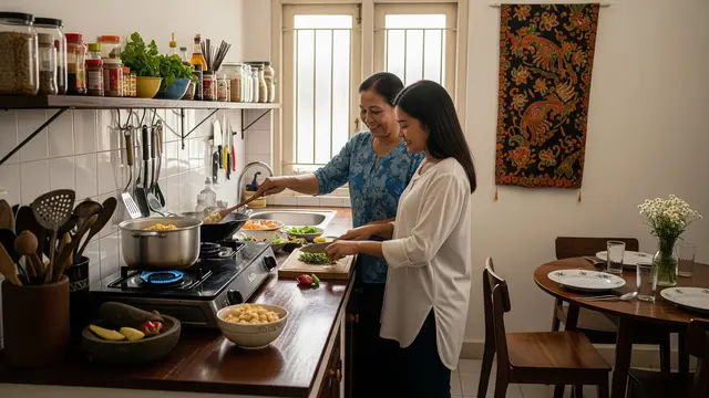 Desain Dapur Kecil Tapi Nyaman Dipakai Bersama Mertua