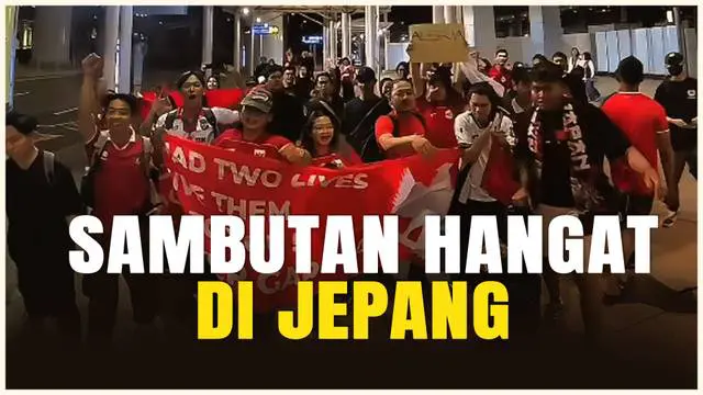 VIDEO: Timnas Indonesia Tiba di Bandara Kansai, Garuda Jepang Beri Sambutan Meriah