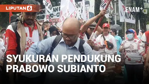 VIDEO: Pendukung Prabowo Joget Gemoy di Depan Kantor KPU