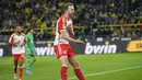 Rekor pertama yang diukirkan Harry Kane di laga ini adalah ia menjadi salah satu striker tertajam di Bundesliga sepanjang masa. (AP Photo/Martin Meissner)