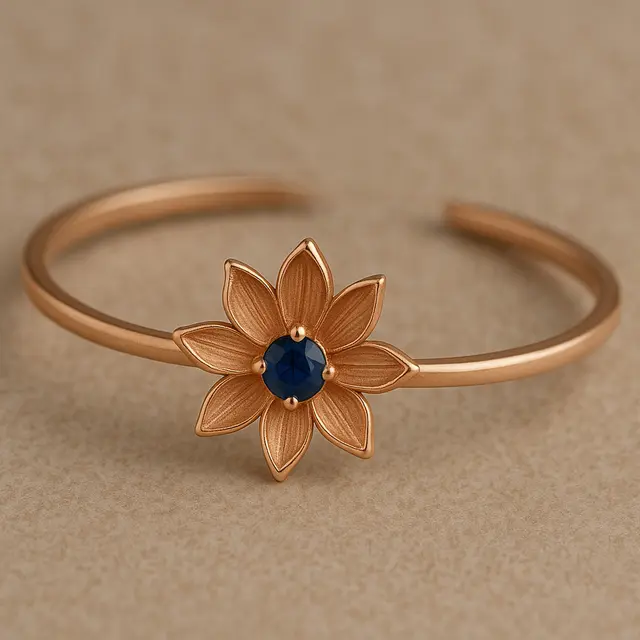 Model Gelang Emas dengan Motif Flora (Foto: ChatGPT)