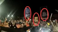 Tangkapan layar video viral geng motor acung-acungkan senjata tajam di Serang, Banten. (Foto: Liputan6.com/Istimewa)
