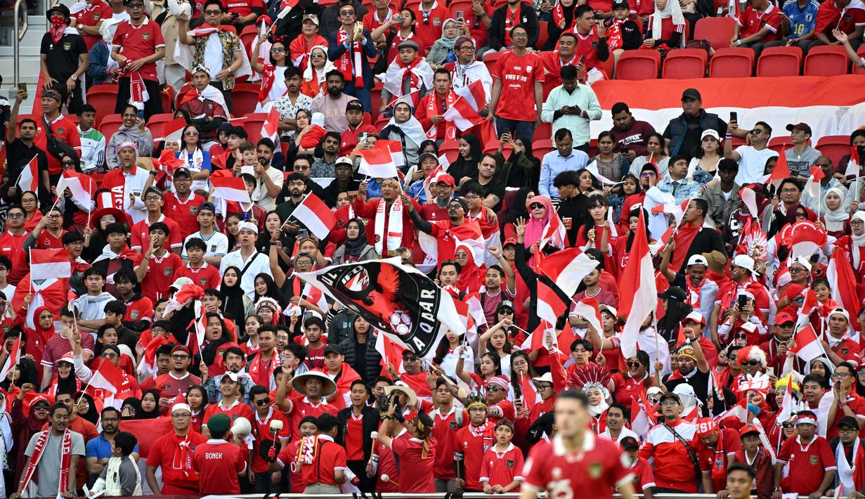 Meski tipis, Indonesia masih memiliki peluang untuk lolos ke babak 16 besar Piala Asia 2023. (HECTOR RETAMAL/AFP)