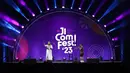 Duo MLI, Coki Pardede dan Tretan Muslim menjadi penutup di acara Jicomfest 2023 hati pertama. Mereka naik panggung sekitar pukul 23.00 WIB.