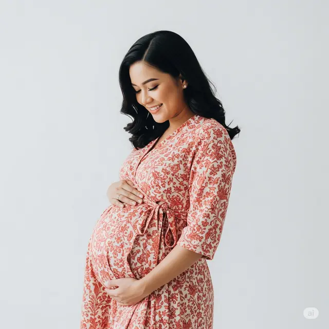 Outfit Foto Studio Ibu Hamil. Foto: Gemini