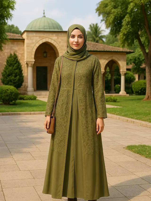 Rekomendasi Gamis Brokat Belah Depan yang Trendi di 2025