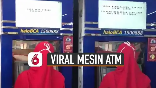 Kejadian tak biasa di mesin ATM terekam kamera warganet.