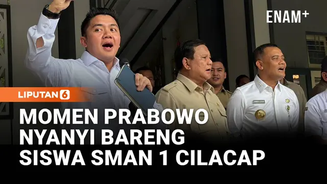 Momen Prabowo Ajak SMAN 1 Cilacap Nyanyi Bareng