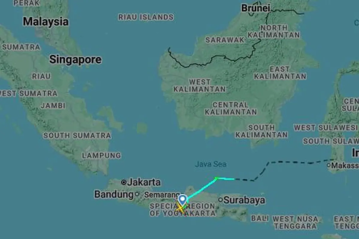 Pesawat ATR 400 milik Indonesia Air Transport dilaporkan hilang kontak saat melakukan penerbangan dari Yogyakarta menuju Makassar, Sabtu (17/1/2026).