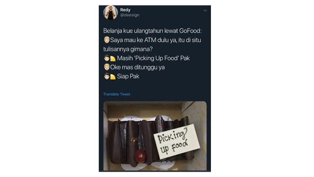 Pesanan Kue Ultah ke Driver Ojek Online Ini Hasilnya Bikin Ketawa