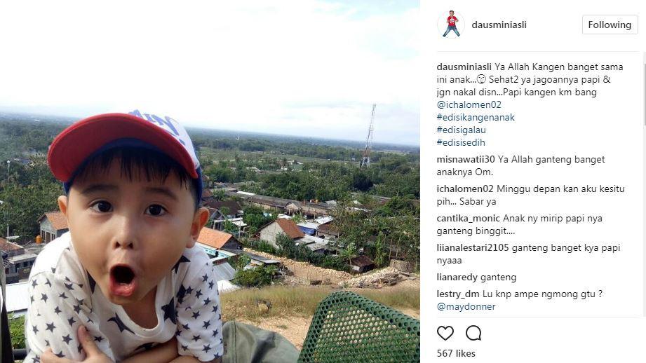 Daus Mini rindu pada putranya, Ivander [foto: instagram]