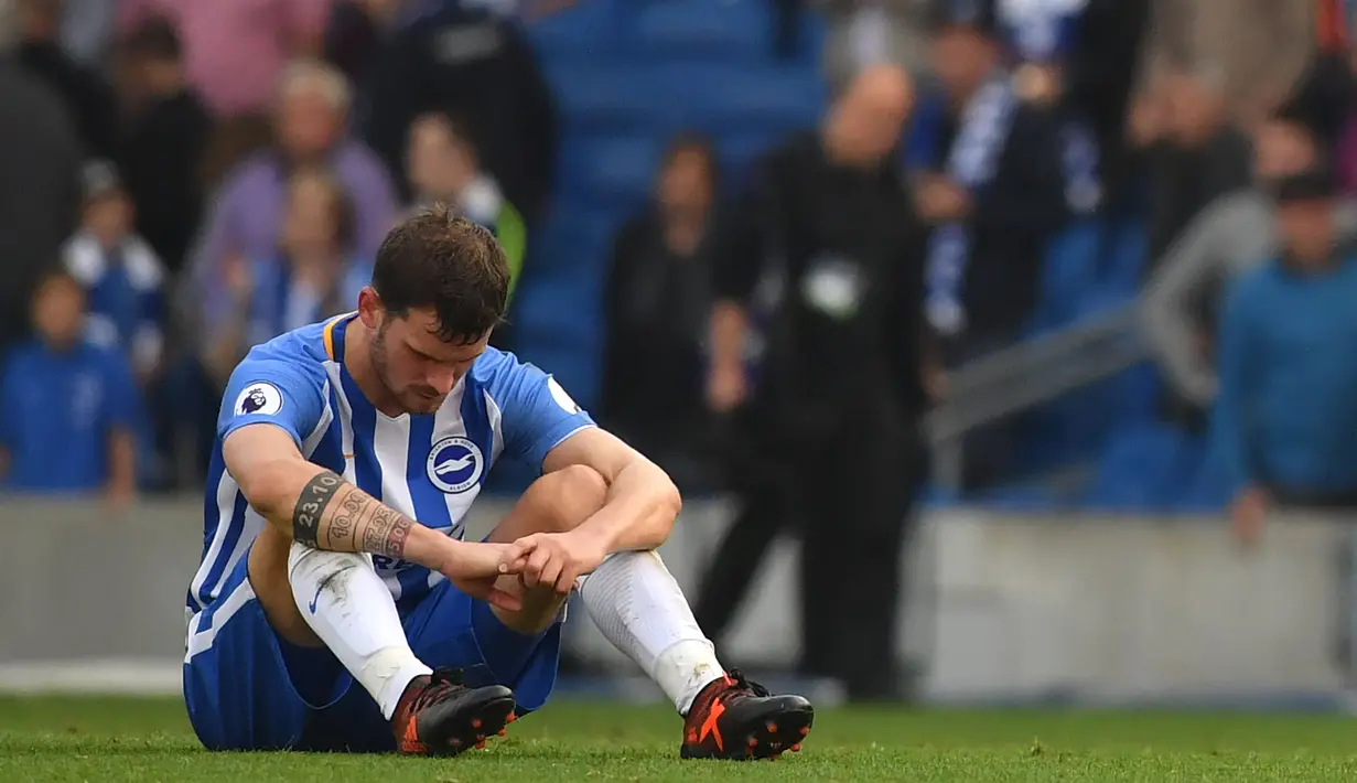 Pemain Brighton, Pascal Gross masuk daam dafta pembuat assists Premier League dengan koleksi lima kali hingga pekan ke-11. (AFP/Ben Stansall)