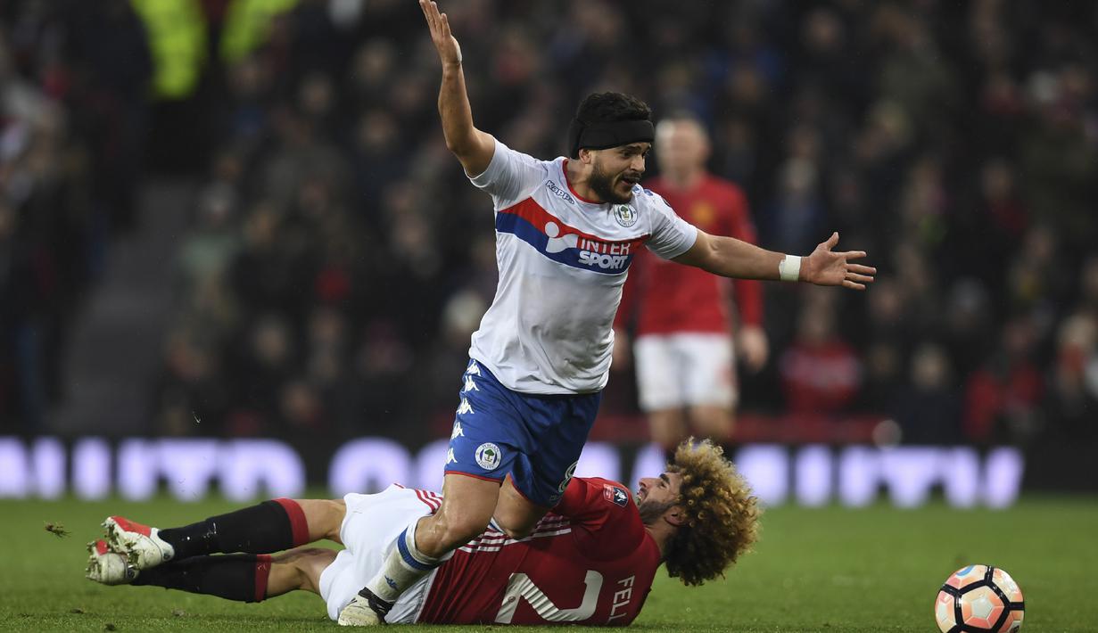 Gelandang Mesir Sam Morsy saat ini dipinjamkan Wigan Athletic ke klub Inggris, Barnsley. Morsy termasuk dalam daftar skuat Mesir untuk Piala Dunia 2018. (AFP/Paul Ellis)