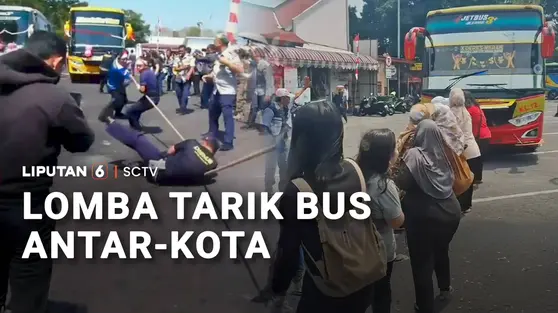 Tak Hanya 'Bapaq-Bapaq', Tapi Emak-Emak Juga Ikutan Lomba Tarik Bus