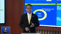 Menteri Investasi/Kepala BKPM Bahlil Lahadalia konferensi pers Capaian realisasi investasi kuartal III 2023, di Kantor Kementerian Investasi/BKPM, Jakarta, Jumat (20/10/2023). (Tira/Liputan6.com)