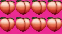 Emoji buah persik (Sumber: Mashable)