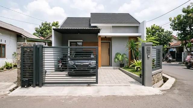 Gerbang Rumah Kecil dengan Desain Simpel Tapi Berkelas