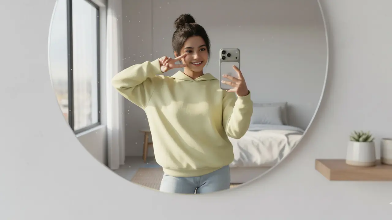 Kumpulan Prompt Gemini AI Mirror Selfie Pakai iPhone 17