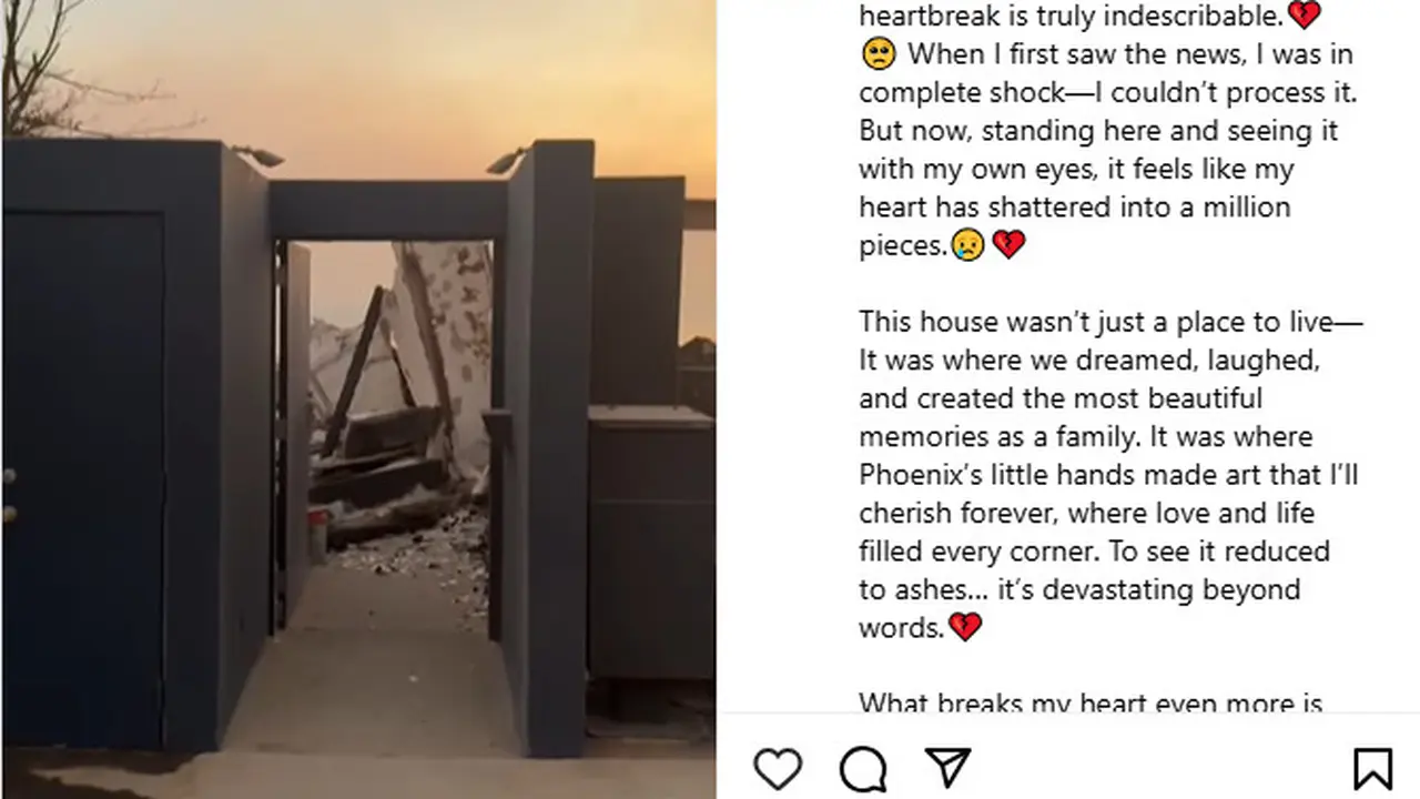 Rumah Paris Hilton tinggal puing-puing karena terdampak kebakaran/Instagram Paris Hilton