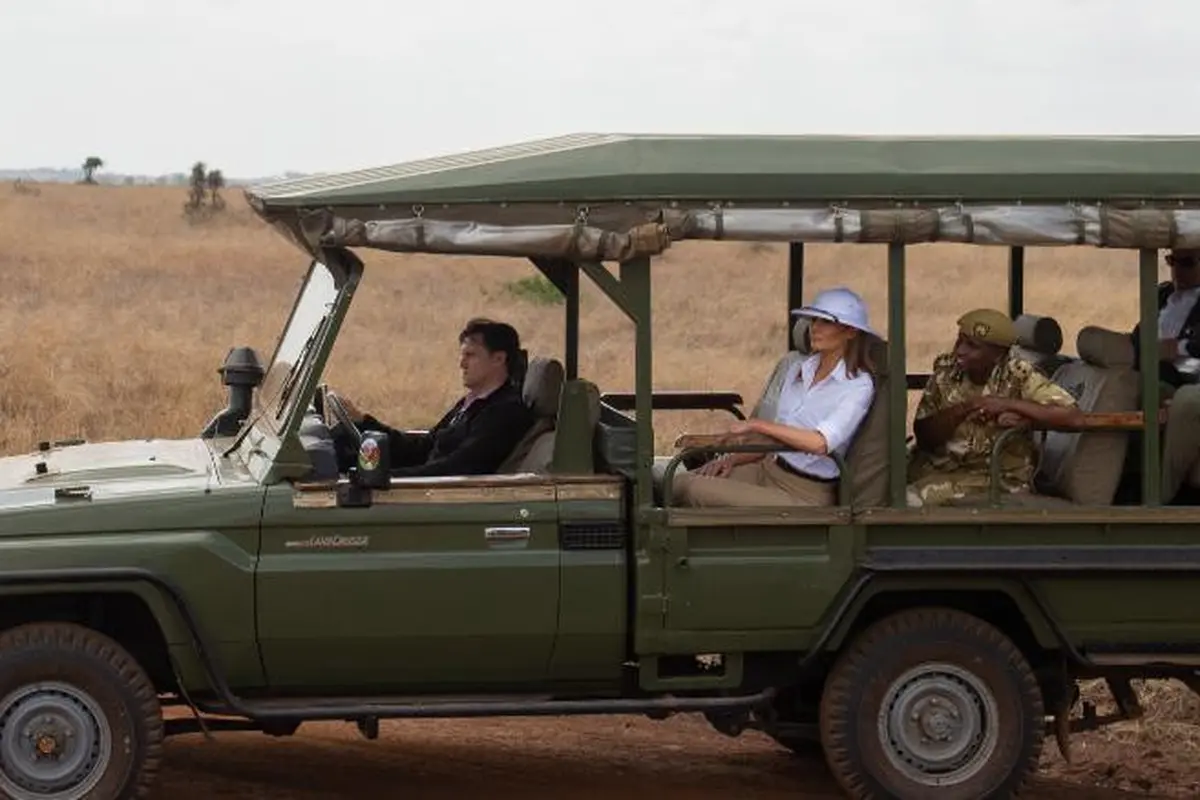 Ibu Negara Amerika Serikat Melania Trump di Nairobi, Kenya (5/10) (Saul Loeb / AFP PHOTO)