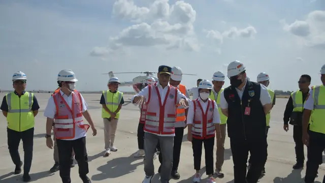 Menhub Budi Karya mengunjungi lokasi Proyek Strategis Nasional (PSN)  Bandara Dhoho di Kabupaten Kediri, Jawa Timur