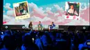 Pada fan meeting ini, Kim Mingue bersenang-senang dengan para penggemarnya dengan berbagai aktivitas, salah satunya mencoba makanan khas Indonesia. (Liputan6.com/Angga Yuniar)