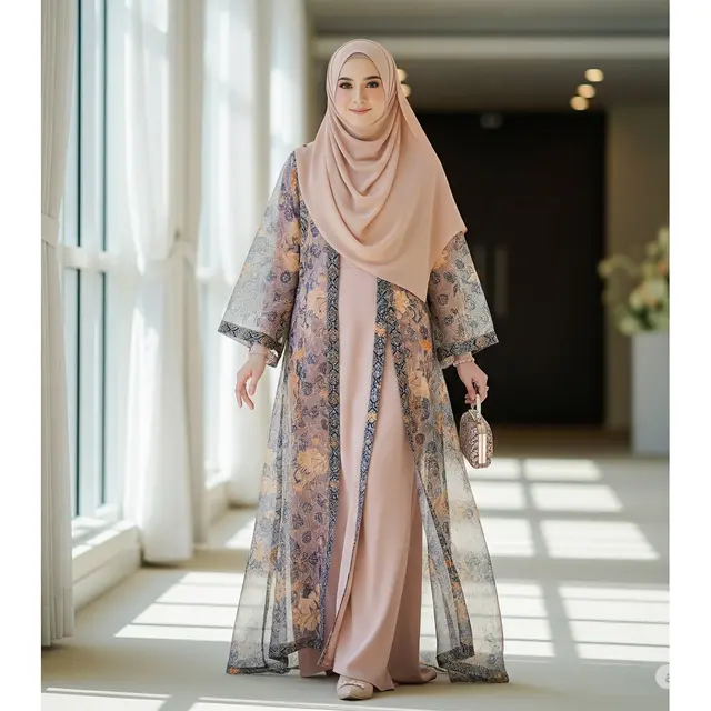 Outer Batik Panjang dengan Inner Dress