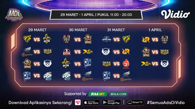 Jadwal MDL ID Season 3 Pekan Kelima di Vidio