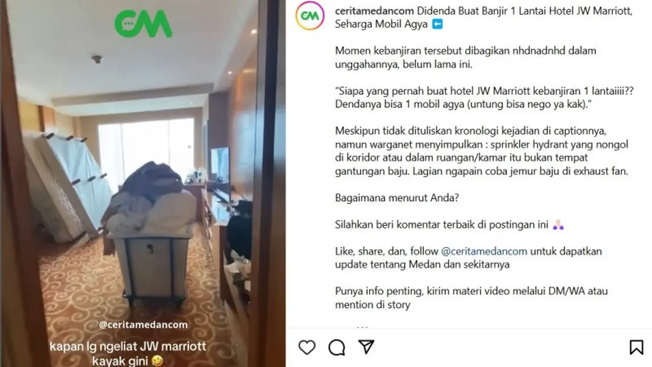 Tamu Hotel Mewah di Medan Disebut Bikin Banjir Satu Lantai, Didenda Ratisan Juta Rupiah