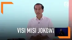 Joko Widodo menyampaikan visi misinya terkait energi, pangan, infrastruktur, SDA, dan lingkungan hidup pada Debat perdana Pilpres 2019.