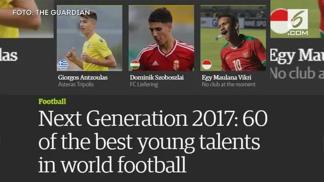 Dalam rilis The Guardian, Egy masuk dalam daftar 60 talenta muda terbaik sepak bola dunia.
