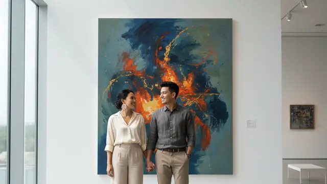 Prompt AI Edit Foto Sedang di Museum