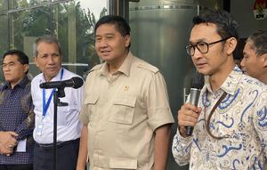 Menteri Perumahan dan Kawasan Permukiman (PKP) Maruarar Sirait dan Juru Bicara KPK Budi Prasetyo.