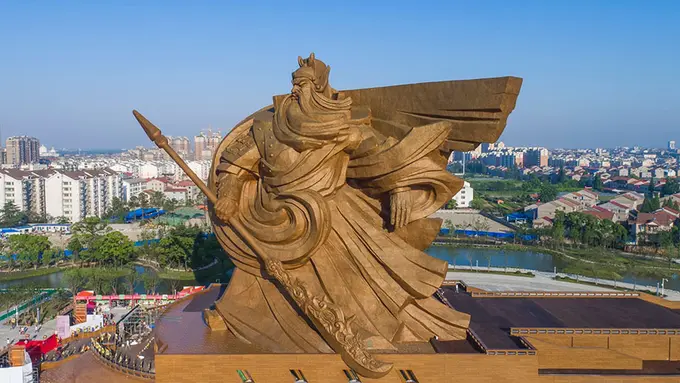 Epic! China Luncurkan Patung Guan Yu Seberat 1320 Ton