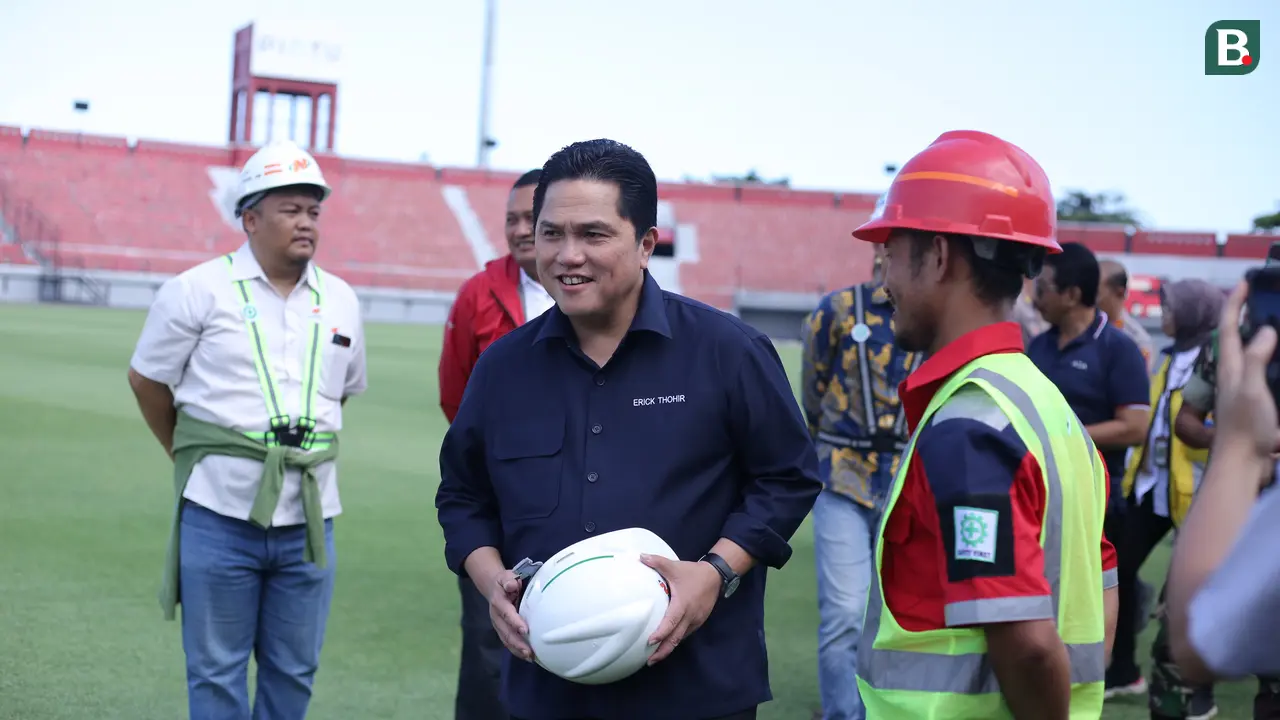 FOTO Erick Thohir Kunjungi Stadion I Wayan Dipta