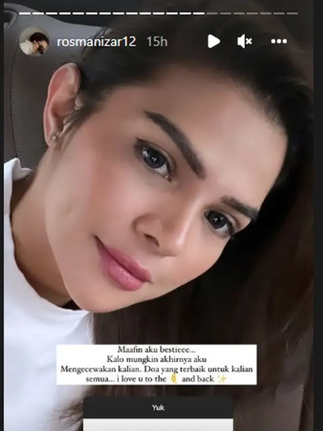Rosmanizar tampil tanpa hijab dan akui sudah pisah dengan Didi Mahardhika (Foto: Instagram rosmanizar12)