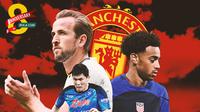 Manchester United - Kim Min Jae, Tyler Adams, Harry Kane (Bola.com/Decika Fatmawaty)
