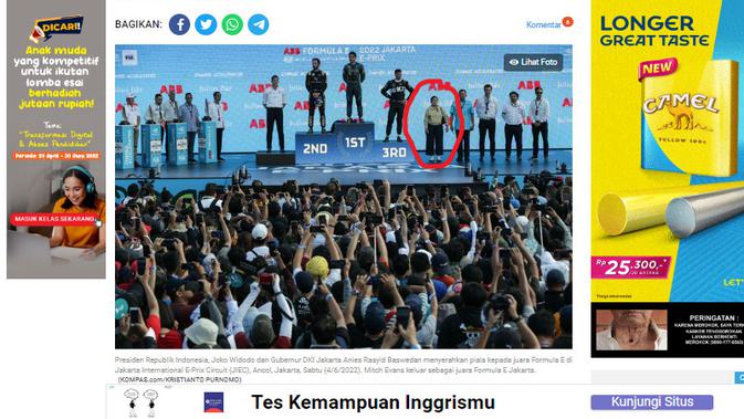 <p>Cek Fakta Liputan6.com menelusuri klaim foto Ketua DPR RI Puan maharani berdiri di poduium juara satu Formula E</p>