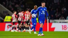 Leicester City takluk empat gol tanpa balas dari Brentford 0-4 pada pekan ke-26 Liga Inggris 2024-2025 di Stadion King Power, Jumat (21/2/2025). (Mike Egerton/PA via AP)