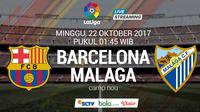 La Liga 2017-2018 Barcelona Vs Malaga (Bola.com/Adreanus Titus)