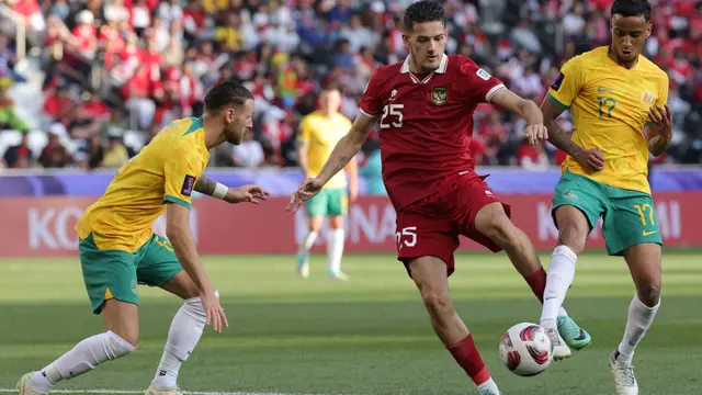 Justin Hubner - Timnas Australia Vs Timnas Indonesia di Piala Asia 2023