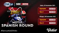 Jadwal dan Live Streaming WSBK Spanyol 2021 di Vidio Pekan Ini, 25-26 September 2021. (Sumber : dok. vidio.com)